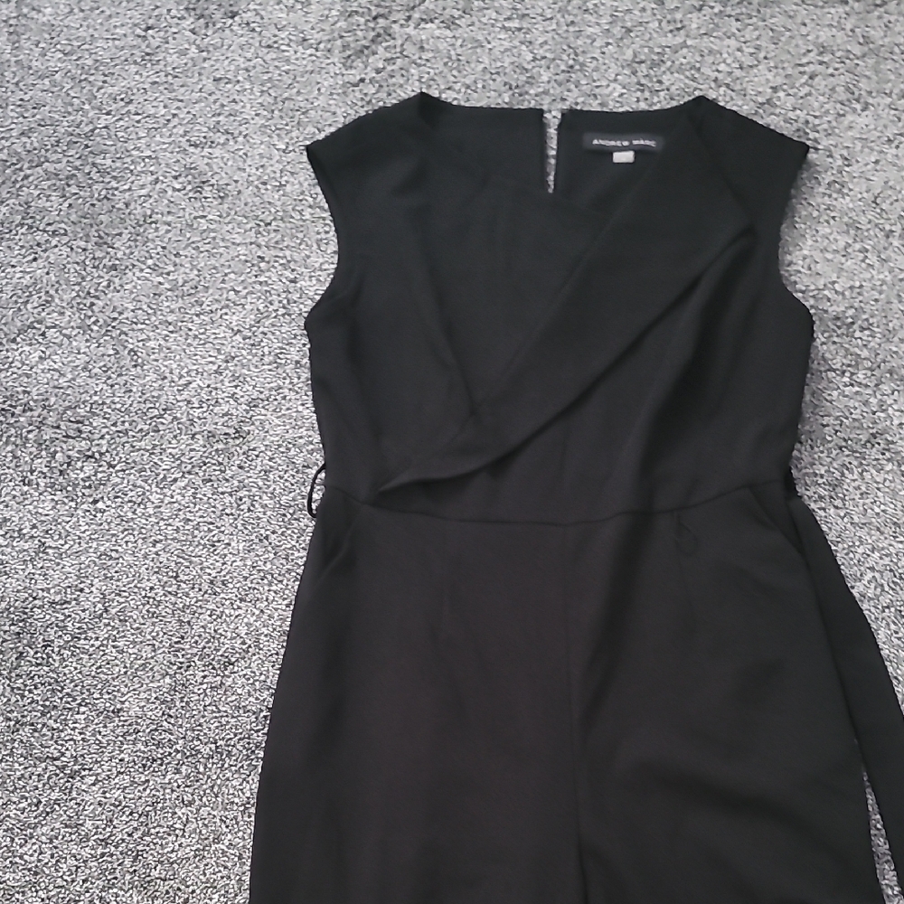 Andrew Marc Black Wide Leg Jumpsuit